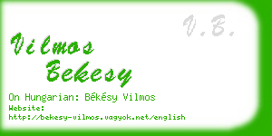 vilmos bekesy business card